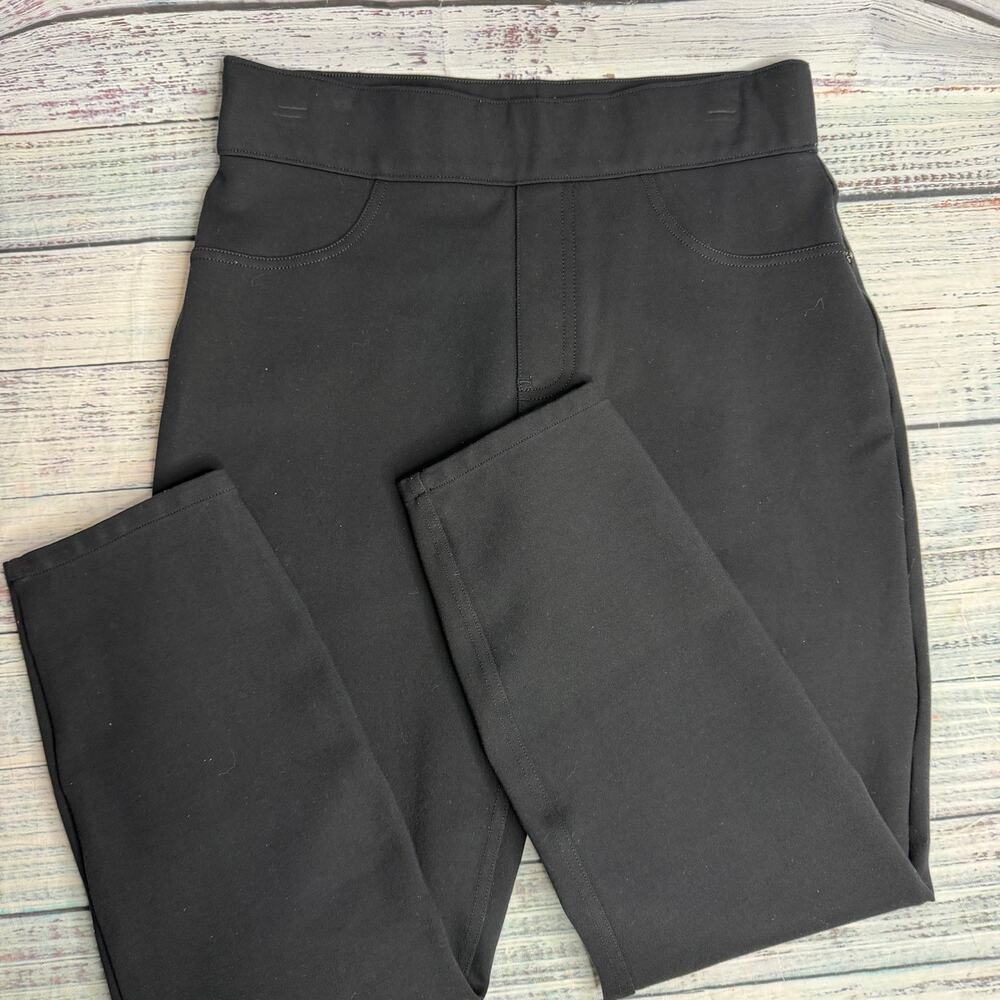 SPANX Perfect Pant Black Pull-On Ponte Slim Leg Pants Petite M